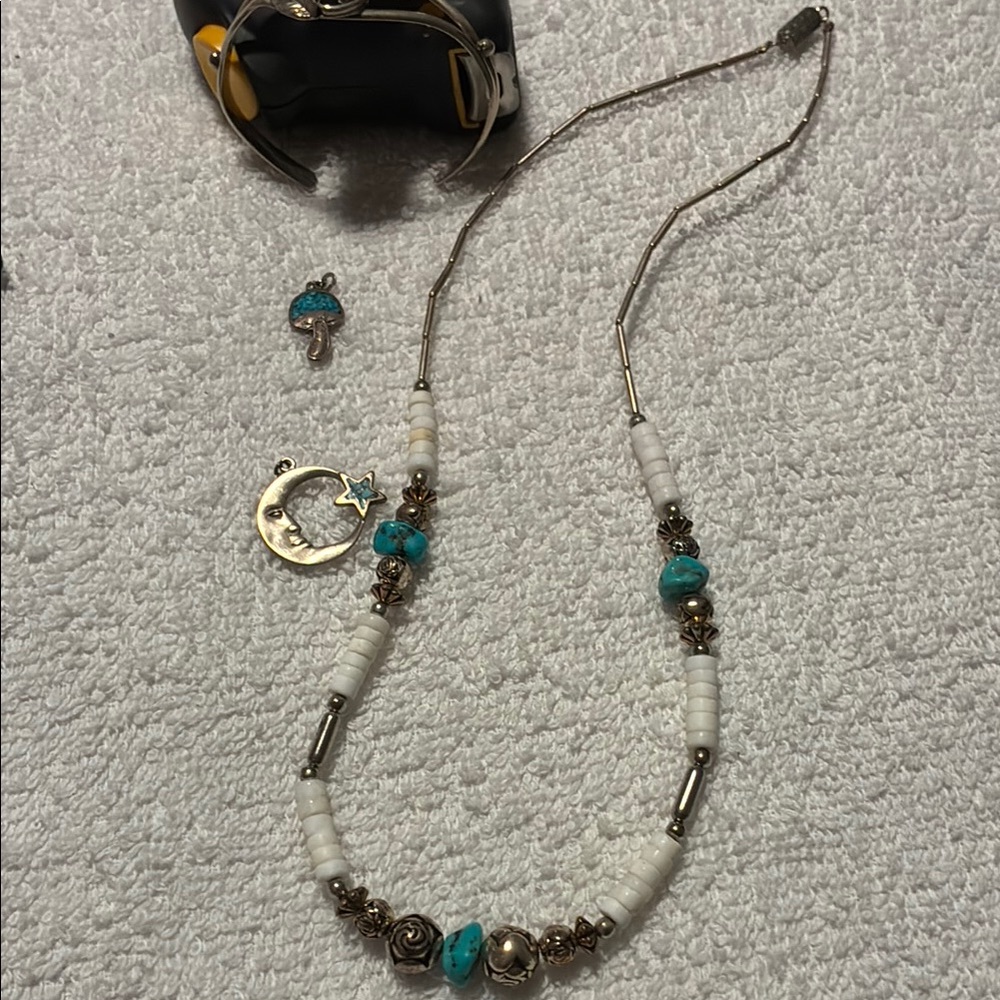 4 pieces - Turquoise & sterling Silver